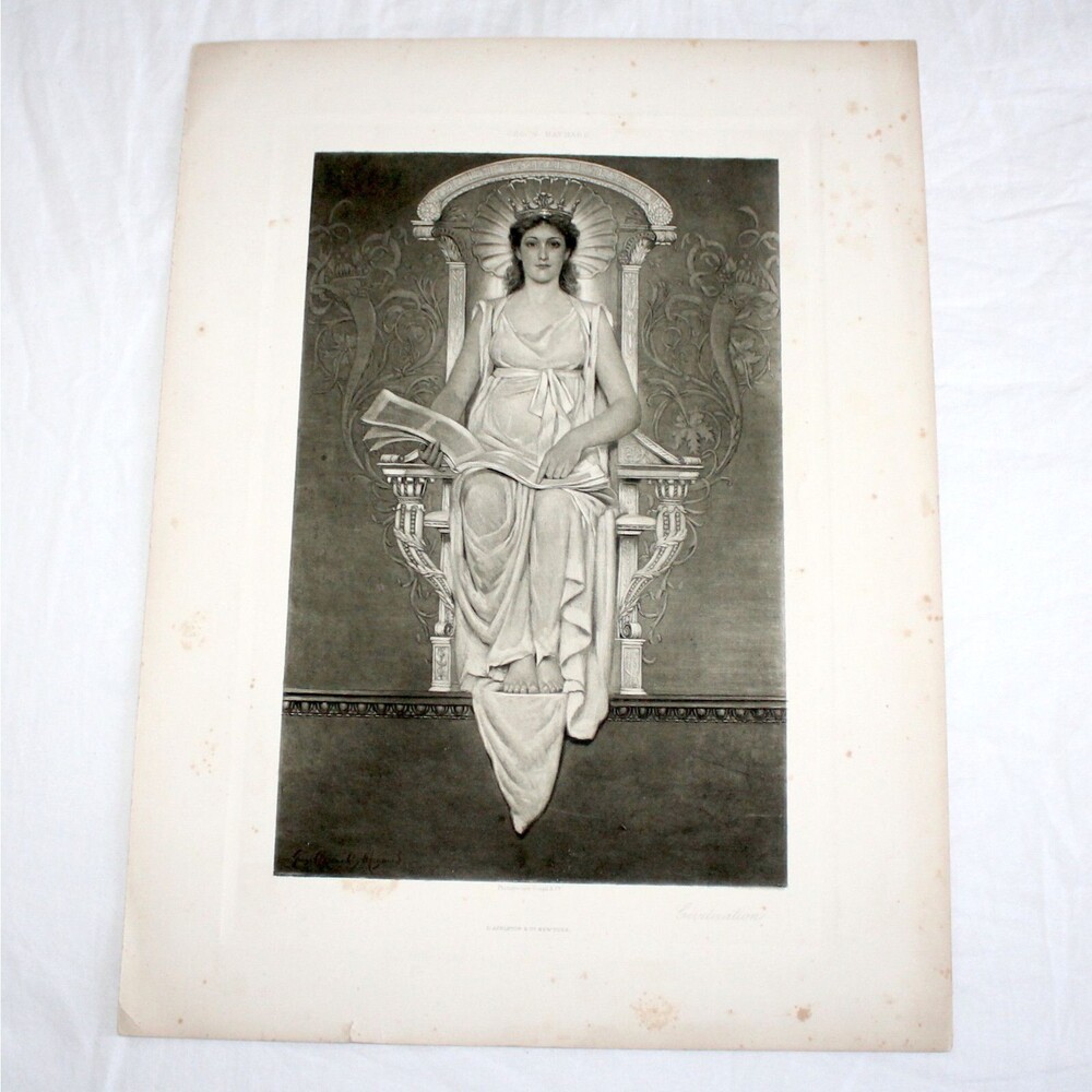 Civilization 1890 George W Maynard Photogravure Goupil antique engraving art